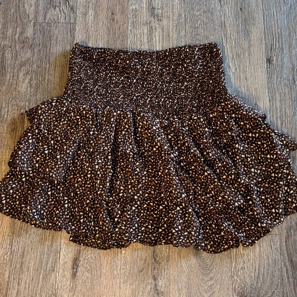&Merci medium adorable brown and black ruffle skirt - Picture 2 of 9